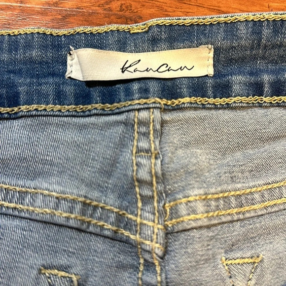 KanCan High Rise Distressed Denim Shorts Size 9 - Picture 5 of 10